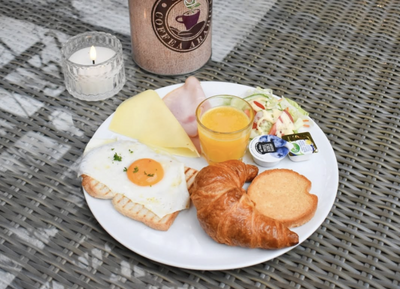 Nog even genieten van ons ontbijt