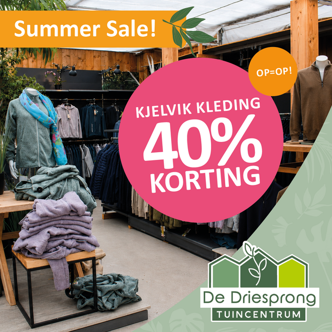 KJELVIK KLEDING 40% KORTING