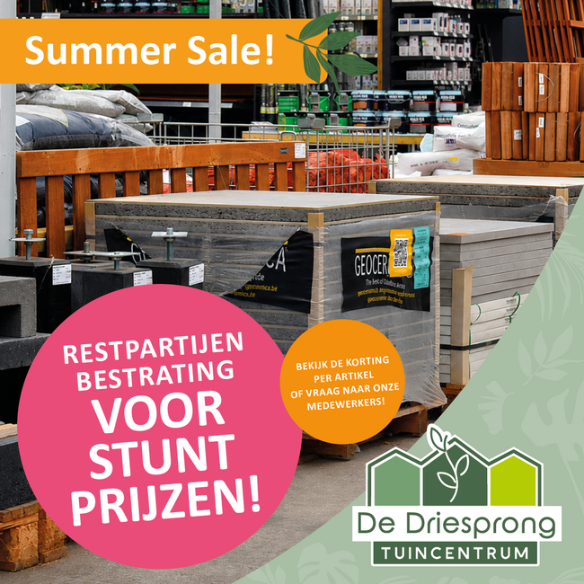 RESTPARTIJEN BESTRATING VOOR STUNTPRIJZEN!